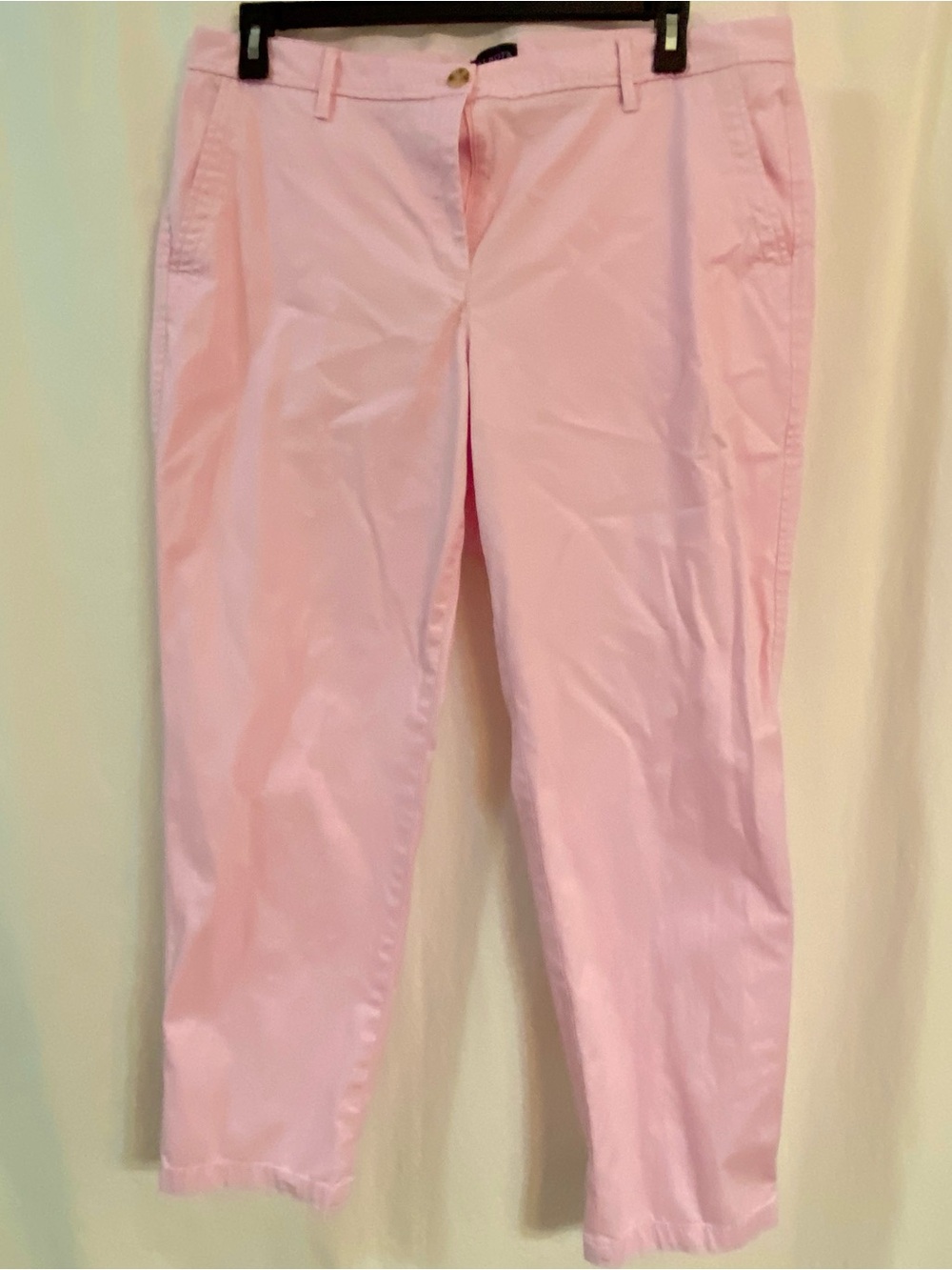 Talbots size 14 Relaxed Chinos in Pink. NWOT. Back Pocket unopened. Full Length